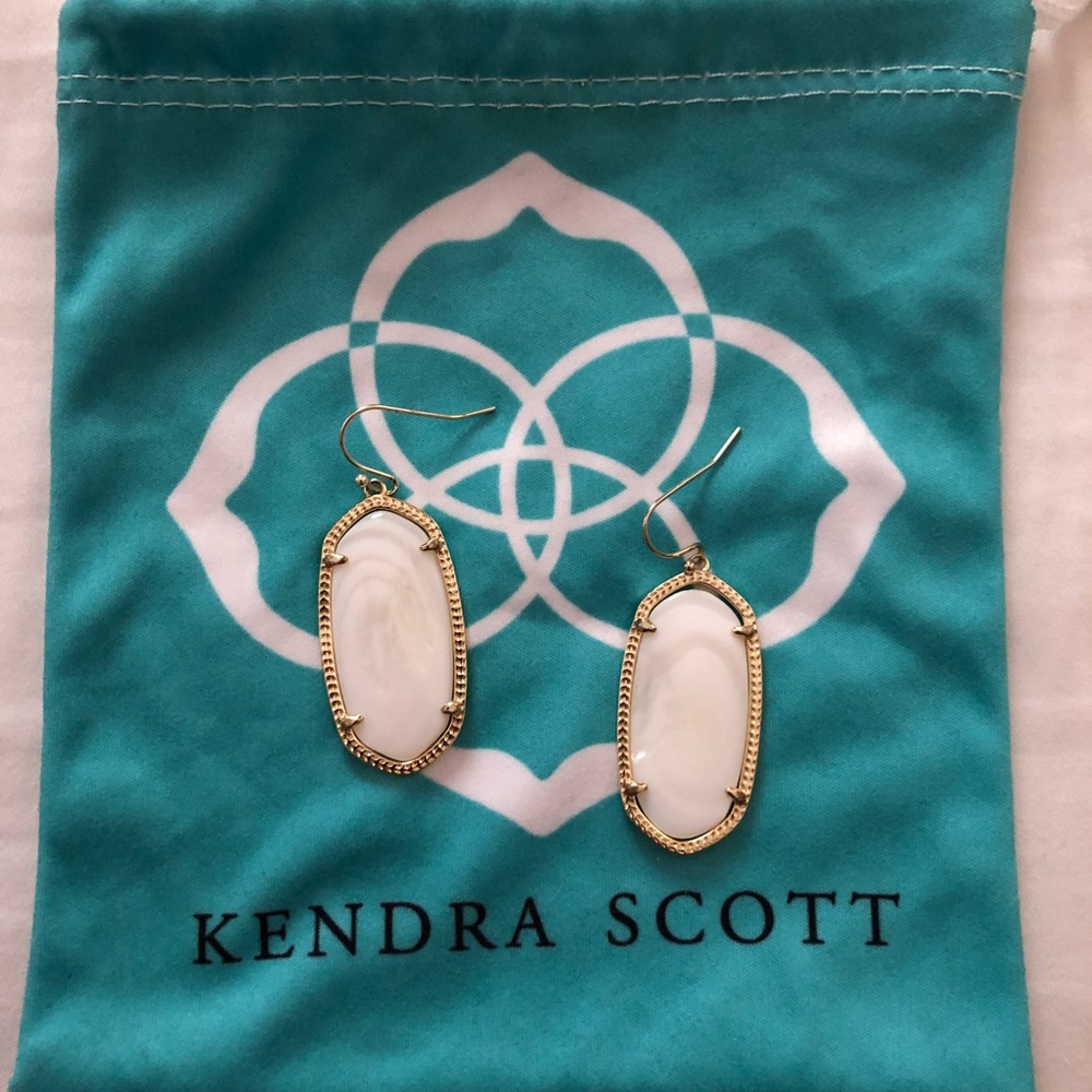 White Kendra Scott Earrings